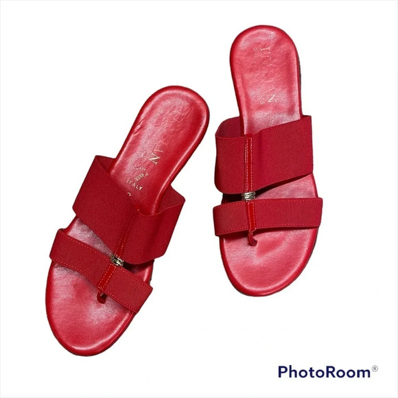 Italian Shoemakers Sandals Elastic H-Strap Sandal Made in Italy - Picture 1 of 10